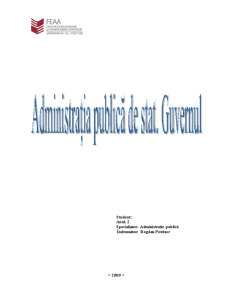Administrația publică de stat - Guvernul - Pagina 1