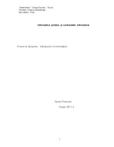Informatică Juridică și Contractele Informatice - Pagina 1