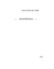 Neomodernismul - Pagina 1