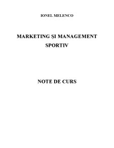 Marketing și Management Sportiv - Pagina 1