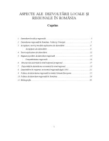Aspecte ale Dezvoltării Locale și Regionale în România - Pagina 1