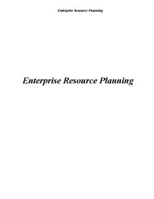 Enterprise Resource Planning - Pagina 1