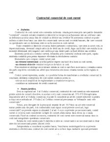 Drept bancar - contractul de cont curent - Pagina 1