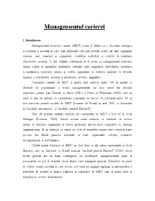 Managementul Carierei - Pagina 1