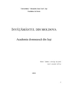 Academia Domnească din Iași - Pagina 1