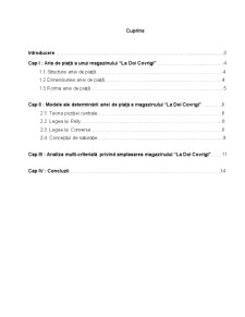 Amplasarea unui Centru Comercial, Analiza Multicriteriala - La Doi Covrigi - Pagina 1