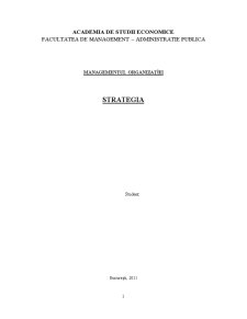 Managementul Strategiei - Pagina 1