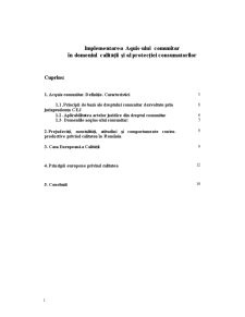 Implementarea Aquis-ului Comunitar în Domeniul Calității și al Protecției Consumatorilor - Pagina 1