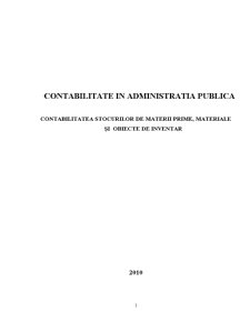 Contabilitatea Materiilor Prime - Pagina 1