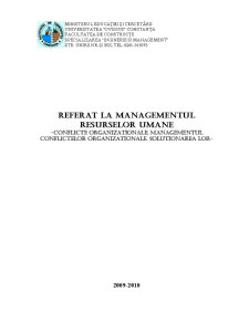 Managementul conflictelor organizaționale - Pagina 1