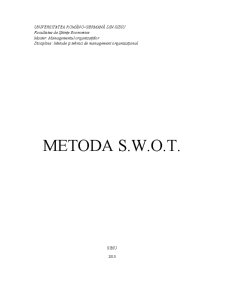 Tehnici de management - metoda SWOT - Pagina 2