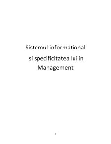 Sistemul informațional și specificitatea lui în management - Pagina 2