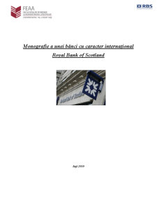Monografie a unei bănci cu caracter internațional - Royal Bank of Scotland - Pagina 1