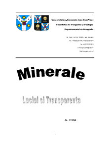 Minerale - luciul și transparență - Pagina 1
