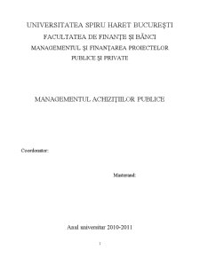 Managementul Achizițiilor Publice - Pagina 1