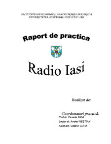 Raport de practică Radio Iași - Pagina 1