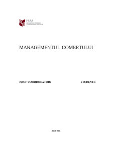 Managementul comerțului - Pagina 1