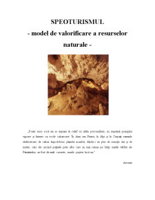 Speoturismul - Model de Valorificare a Resurselor Naturale - Pagina 1