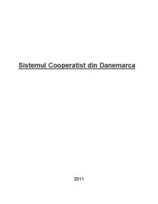 Sistemul Cooperatist din Danemarca - Pagina 1