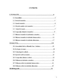 Caracterizarea fitochimică și etnobotanică - tomate și salvie - posibilități de utilizare în industria cosmetică, farmaceutică și alimentară - Pagina 2