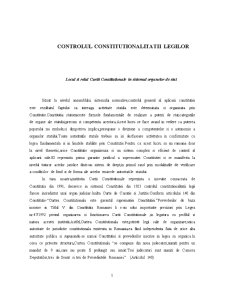 Controlul Constitutionalitatii Legilor - Pagina 1