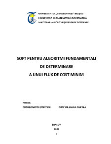 Soft pentru Algoritmi Fundamentali de Determinare a Unui Flux de Cost Minim - Pagina 2
