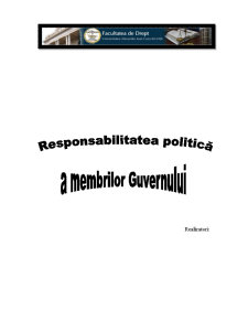 Răspunderea Politică a Membrilor Guvernului - Pagina 1