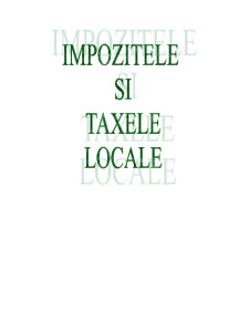 Impozite și Taxe Locale - Pagina 1
