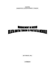 Management de mediu - relația dintre turism și protecția mediului - Pagina 1