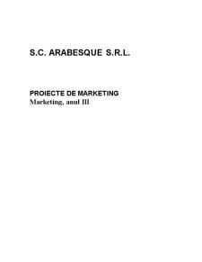 Proiecte de Marketing - Arabesque - Pagina 1