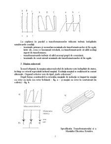 Specificația Transformatorului și a Mașinilor Electrice Rotative - Pagina 2