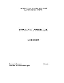 Proceduri Comerciale - Medierea - Pagina 1