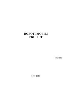 Robot Olonom cu Senzor de Proximitate - Pagina 1