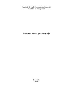 Economia Bazată pe Cunoștințe - Pagina 1