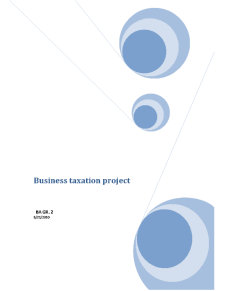 Business Taxation Project - Pagina 1