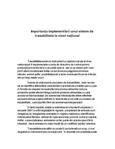 Importanța Implementării unui Sistem de Trasabilitate la Nivel Național - Pagina 1