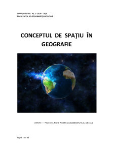 Conceptul de Spațiu în Geografie - Pagina 1
