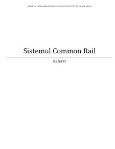 Sistemul de injecție common rail la motoarele diesel - Pagina 1