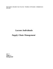 Supply Chain Management - Pagina 1