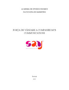 Forța de vânzare a companiei MCS Communications - Say - Pagina 1