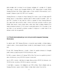 Analiza Gradului de Internaționalizare pentru Compania Samsung Electronics - Pagina 5