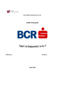Studiu monografic la BCR Iași - Pagina 1