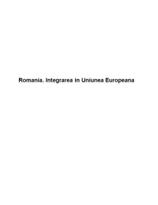 România în Procesul de Aderare la UE - Pagina 1