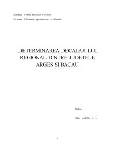Determinarea decalajului regional dintre județele Argeș și Bacău - Pagina 1