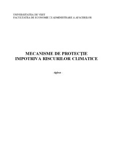 Mecanisme de Protecție Impotriva Riscurilor Climatice - Pagina 1