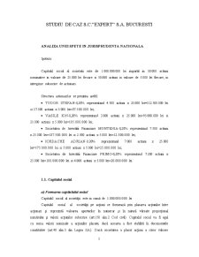 Analiza unei spețe în jurisprudența națională - studiu de caz SC Expert SA București - Pagina 1