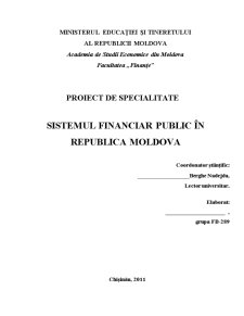 Sistemul Financiar Public în Republica Moldova - Pagina 1
