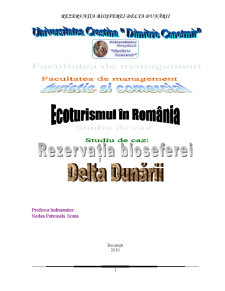 Ecoturismul în România - studiu de caz Delta Dunării - Pagina 1