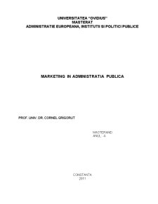 Marketing în administrația publică - Pagina 1