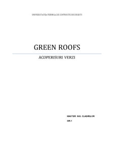 Green Roofs - acoperișuri verzi - Pagina 1